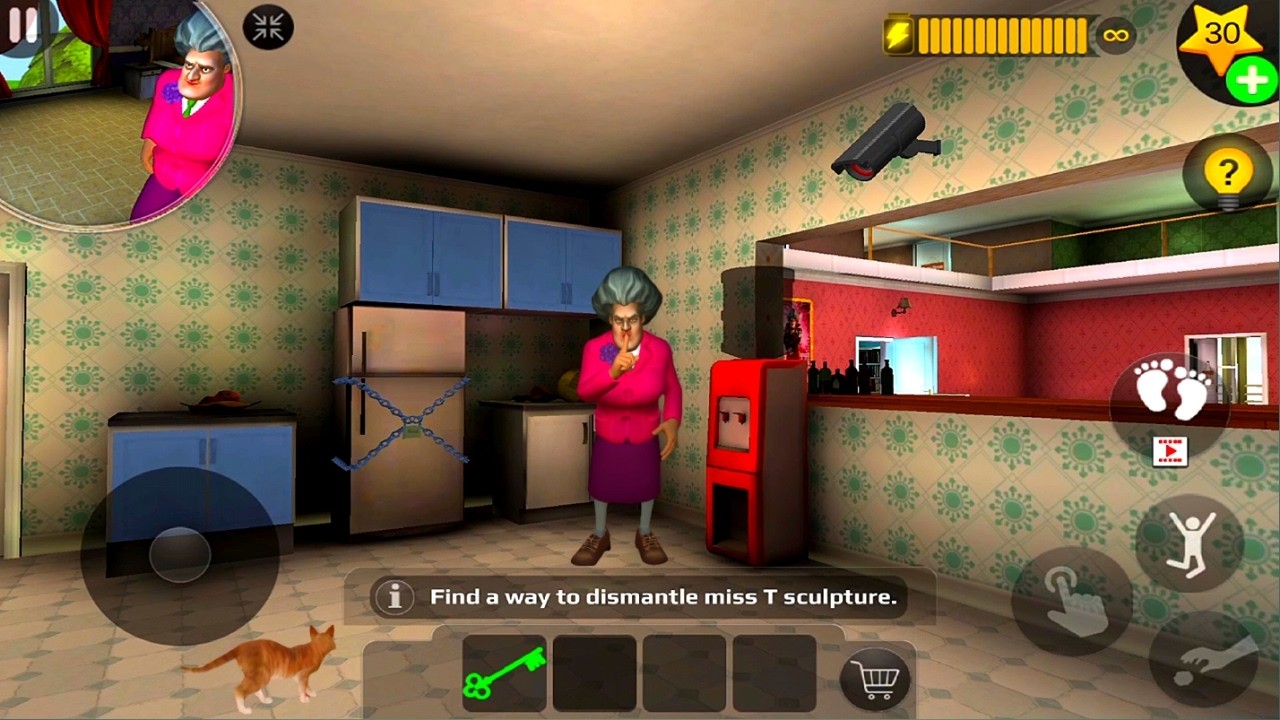 Scary Teacher 3D: 100% Stealth CCTV View Cat Rescue!