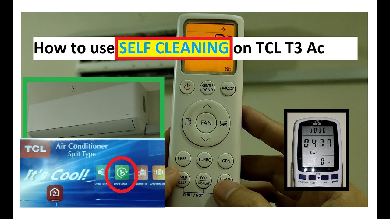 How to use Auto Clean Feature in TCL T3 AC | TCL Self Cleaning Process Review