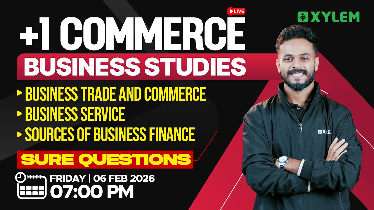 Plus One Commerce Model Exam - Business Studies | Sure Questions | Xylem Plus One Commerce