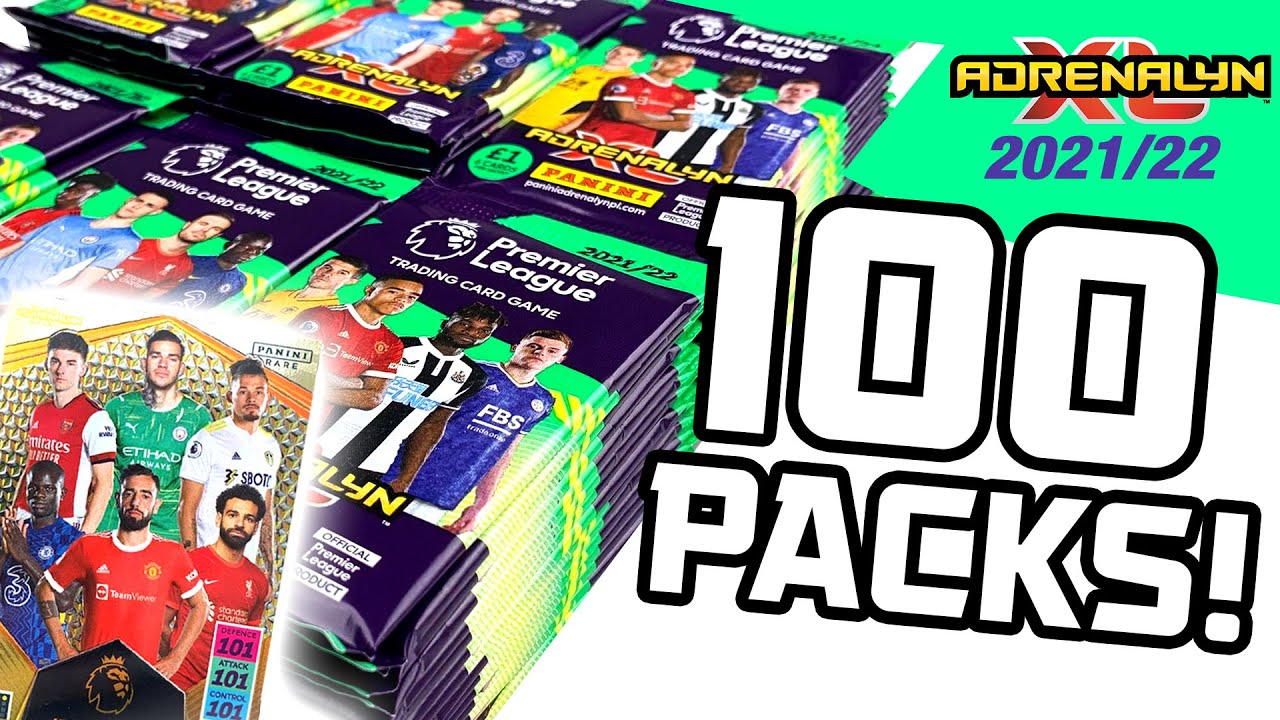 Opening *100 PACKS* of ADRENALYN XL PREMIER LEAGUE 2021/22!! (INVINCIBLE CARD PULL!!)