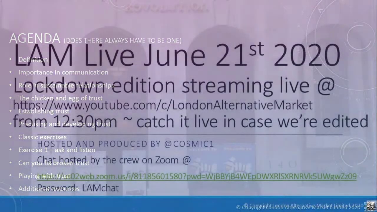 LAM Live 21st June 2020 ~ Lock down edition part 1 of 2
