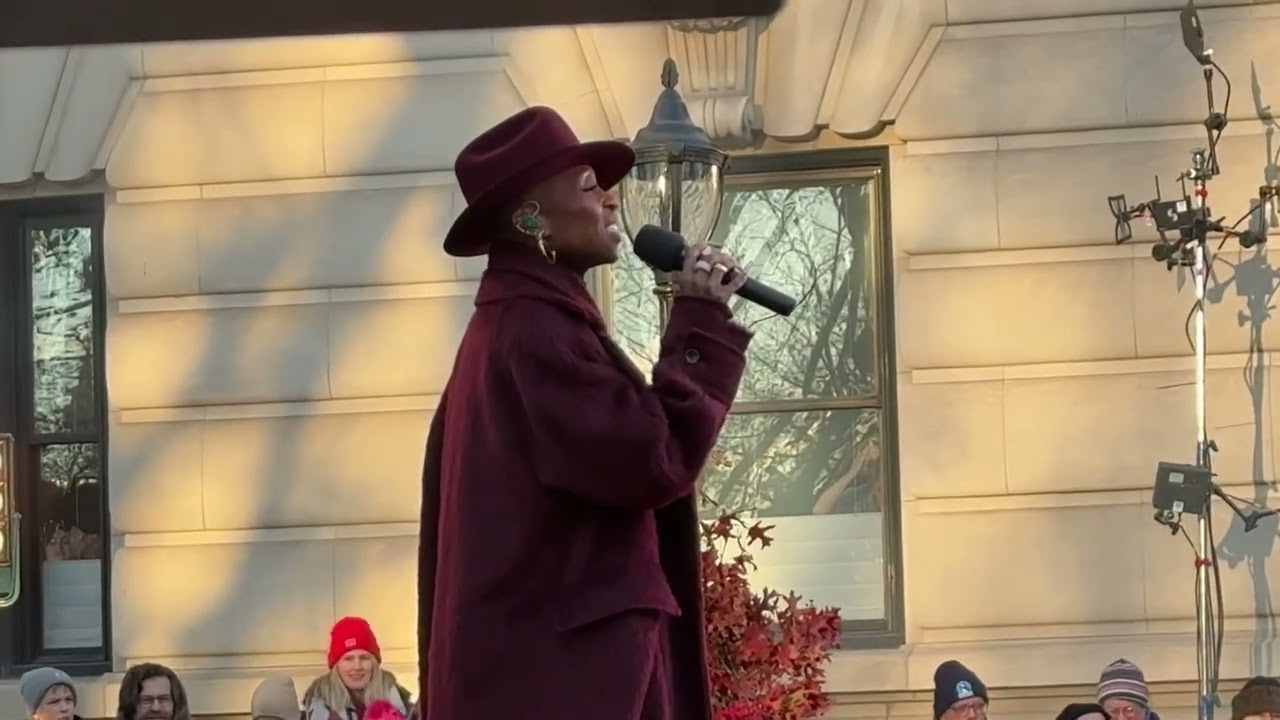 Cynthia Erivo opening performance @ The 99th Macys Thanksgiving Day Parade in New York City