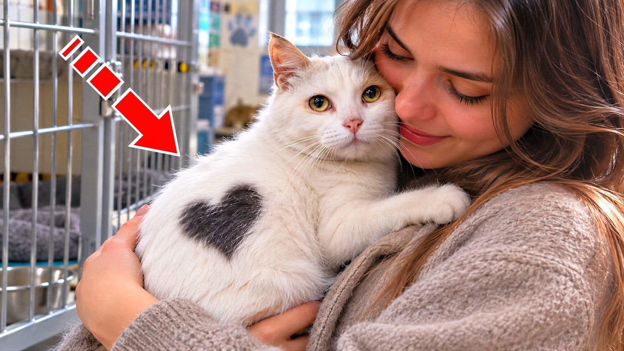 A girl adopted an old cat from a shelter but found something strange at home!