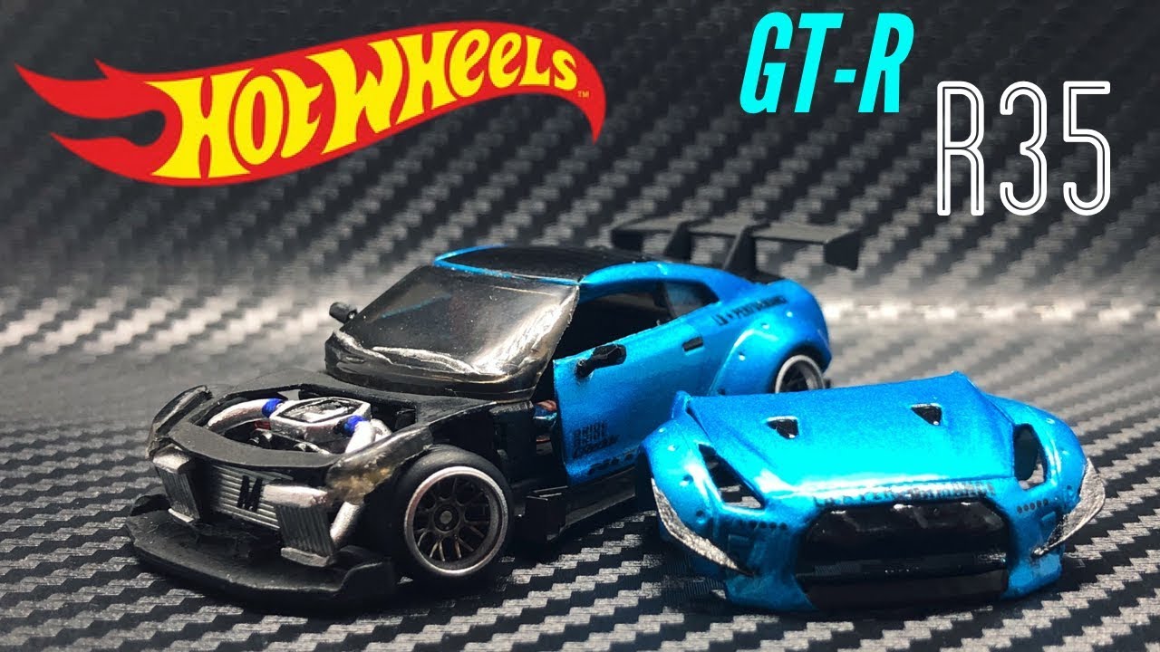 Building a Super Realistic Hot-wheels Nissan GT-R R35 Widebody