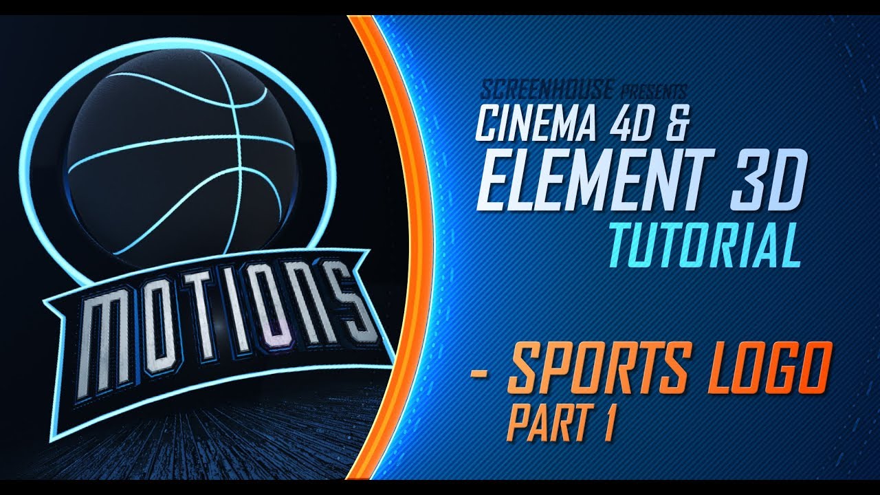 ELEMENT 3D Tutorial - Sports Logo Design