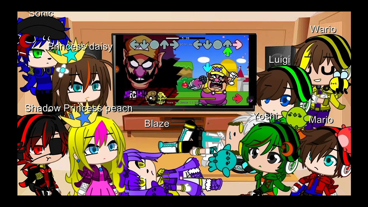 Mario, Sonic and they're friends react to FNF Mario Exe (part 1)