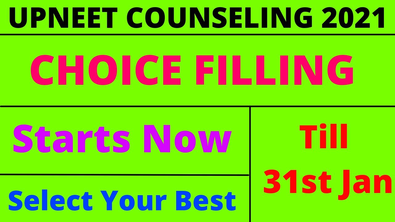 UPNEET COUNSELING CHOICE FILLING || STARTS NOW || NEET 2021 || CARING DOCTOR