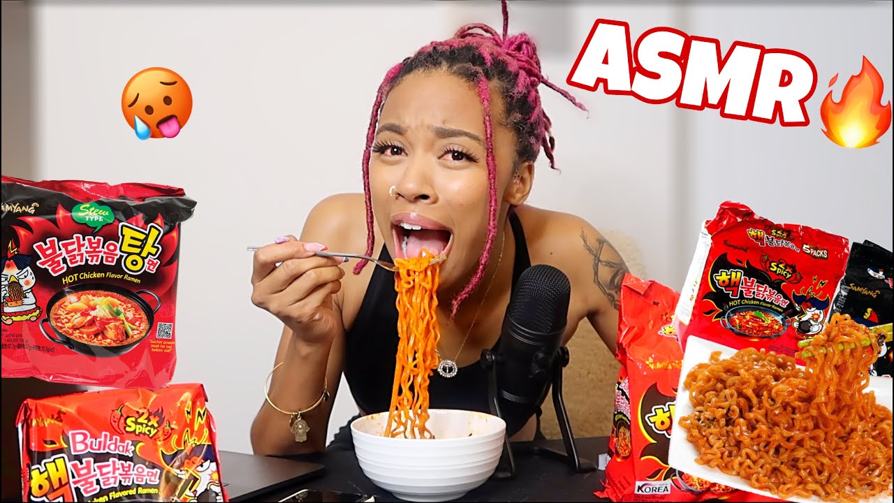 ASMR NUCLEAR FIRE NOODLE CHALLENGE! 🔥🔥