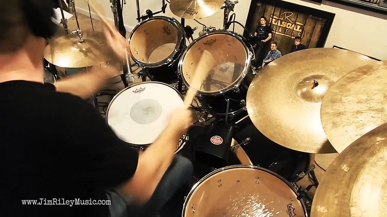 Jim Riley playing with his Slow Train Beat Track (Cool Drum Groove!)