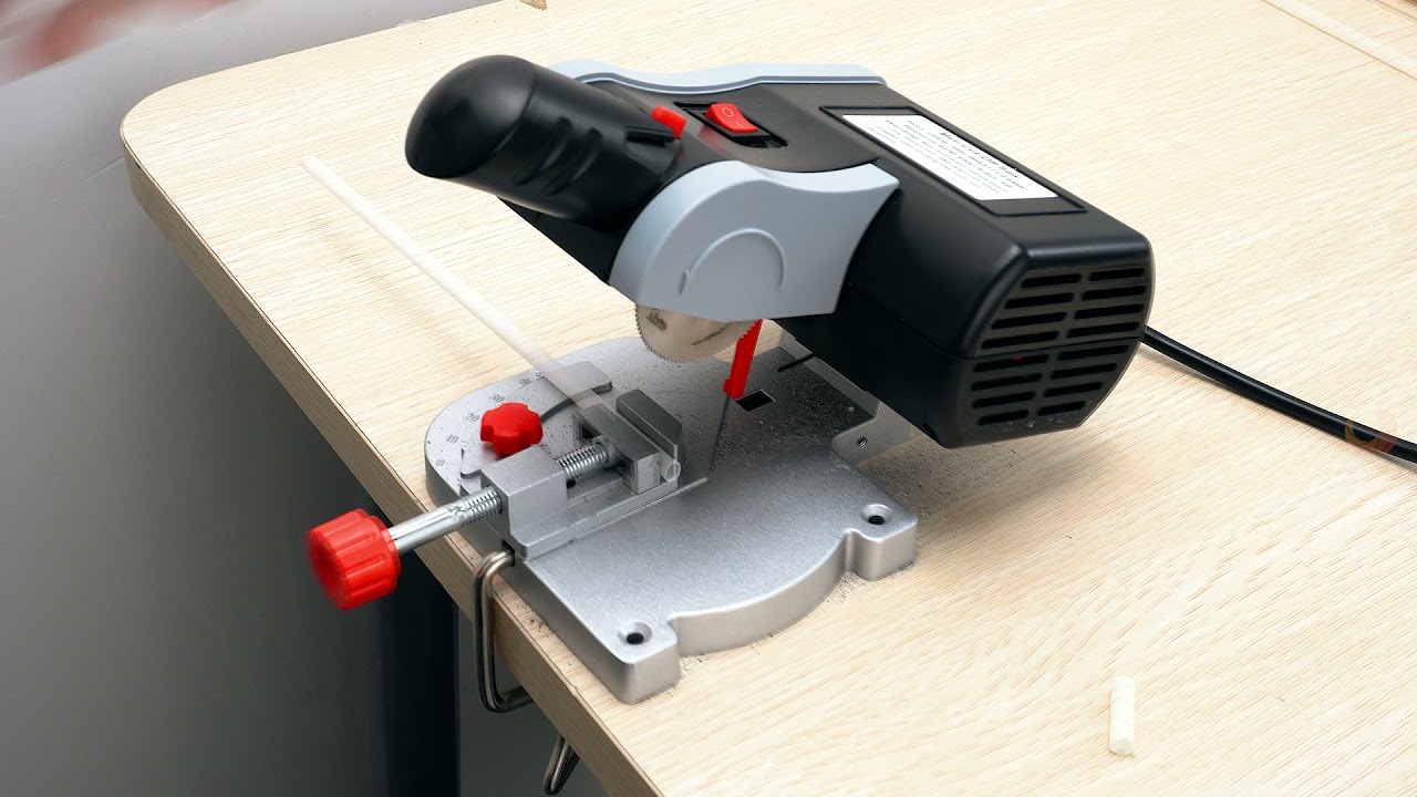 BEAMNOVA Mini Miter Saw Electric Power Table Saw Benchtop Cut-Off Chop Saw Max 45 Degree, Black