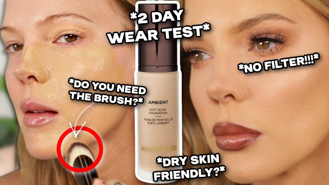 NEW HOURGLASS AMBIENT SOFT GLOW FOUNDATION vs Vanish Foundation! Review and Two Day Wear Test!