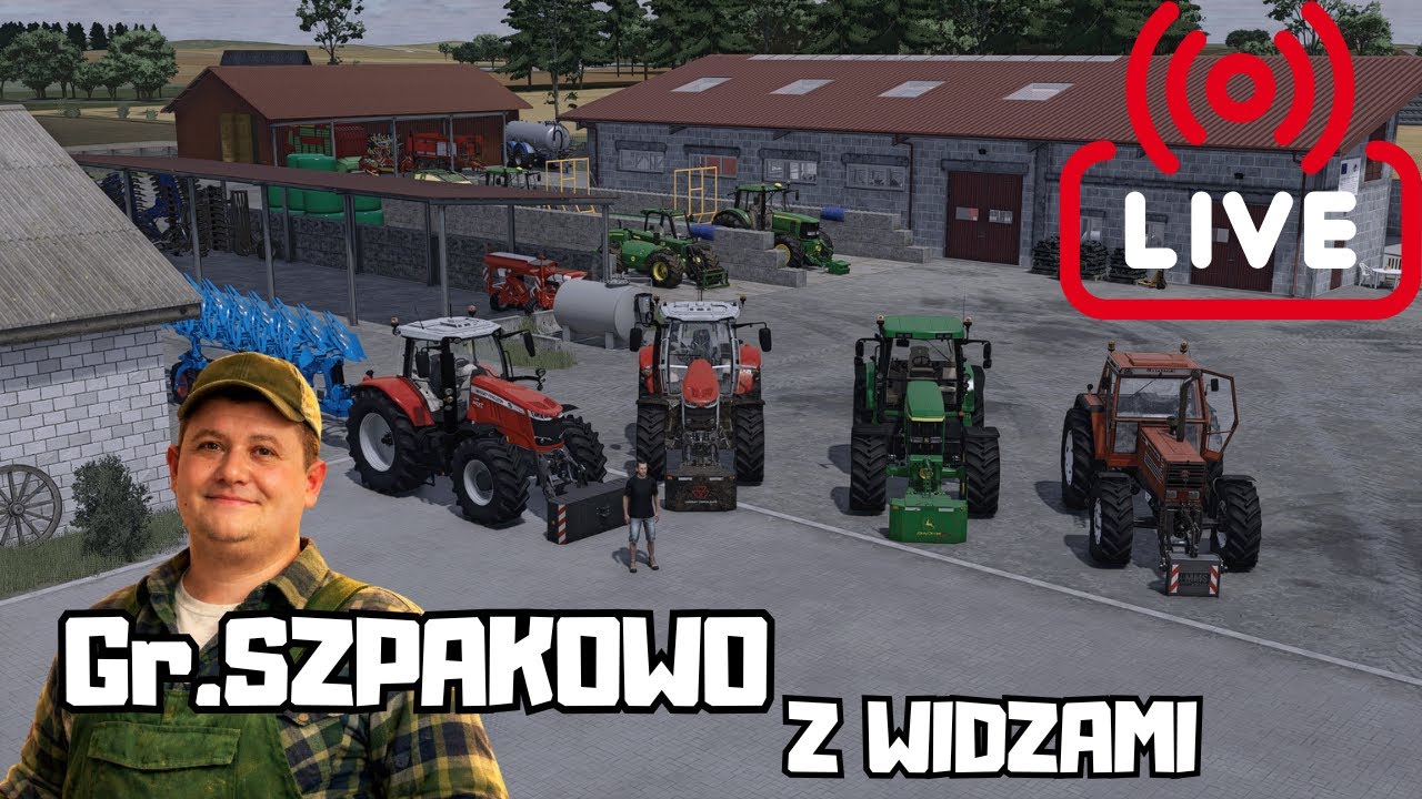 🔴🌾😎 FARMING 25 NA LUZIE! GR.SZPAKOWO GIERKI Z WIDZAMI TESTY KIEROWNI 🚜😂 | LECIMY PO 500 SUB! 🎉