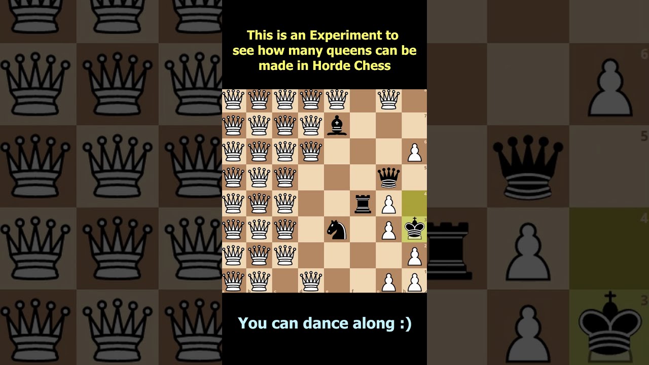 Made 34 Queens in a Chess Game 😱😱(Horde Mode on Lichess) #HordeChess #Queen