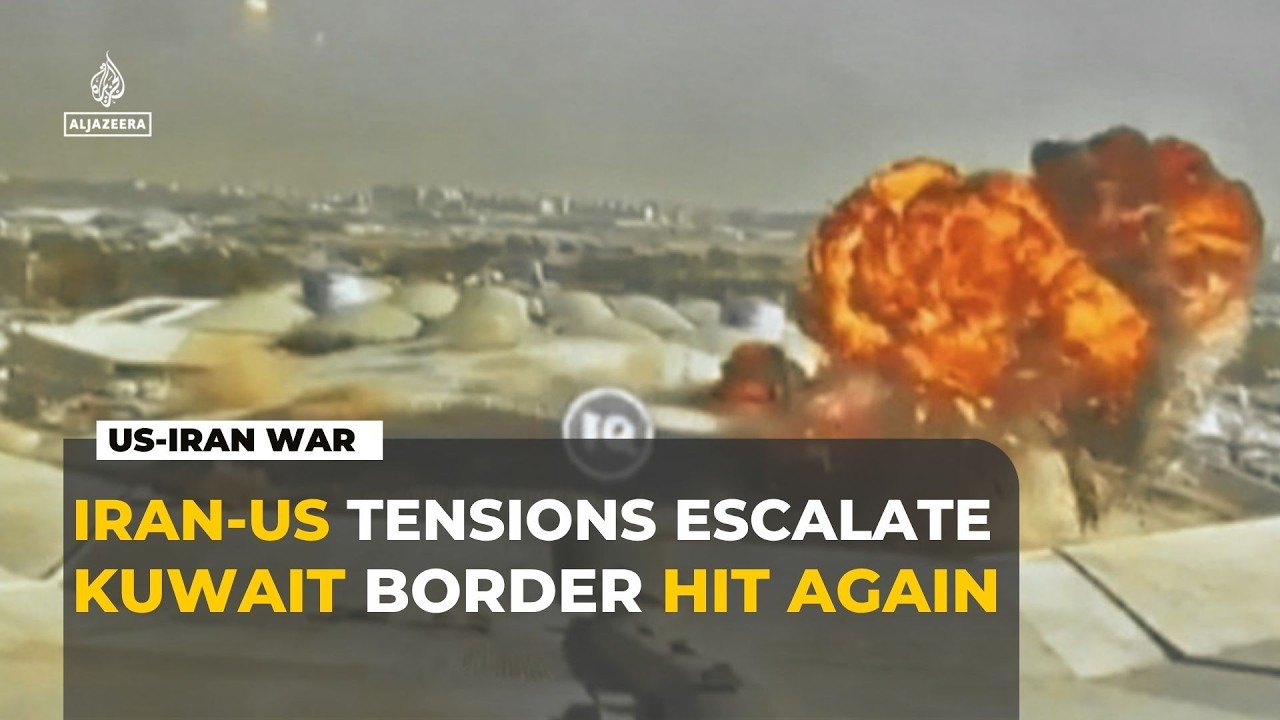Latest: IRAN-US conflict escalates as Kuwait border crossing hit and strait of Hormuz tensions rise.