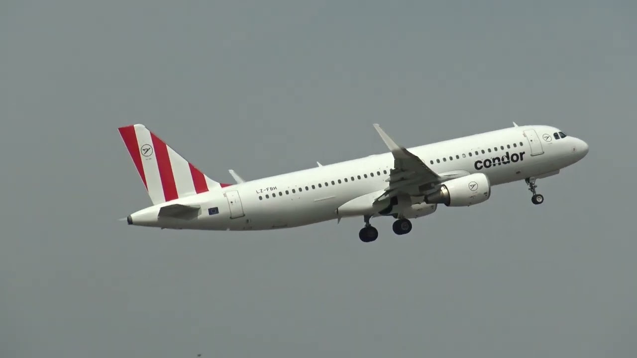 Condor Airbus 320 LZ-FBH Take Off Malaga LEMG