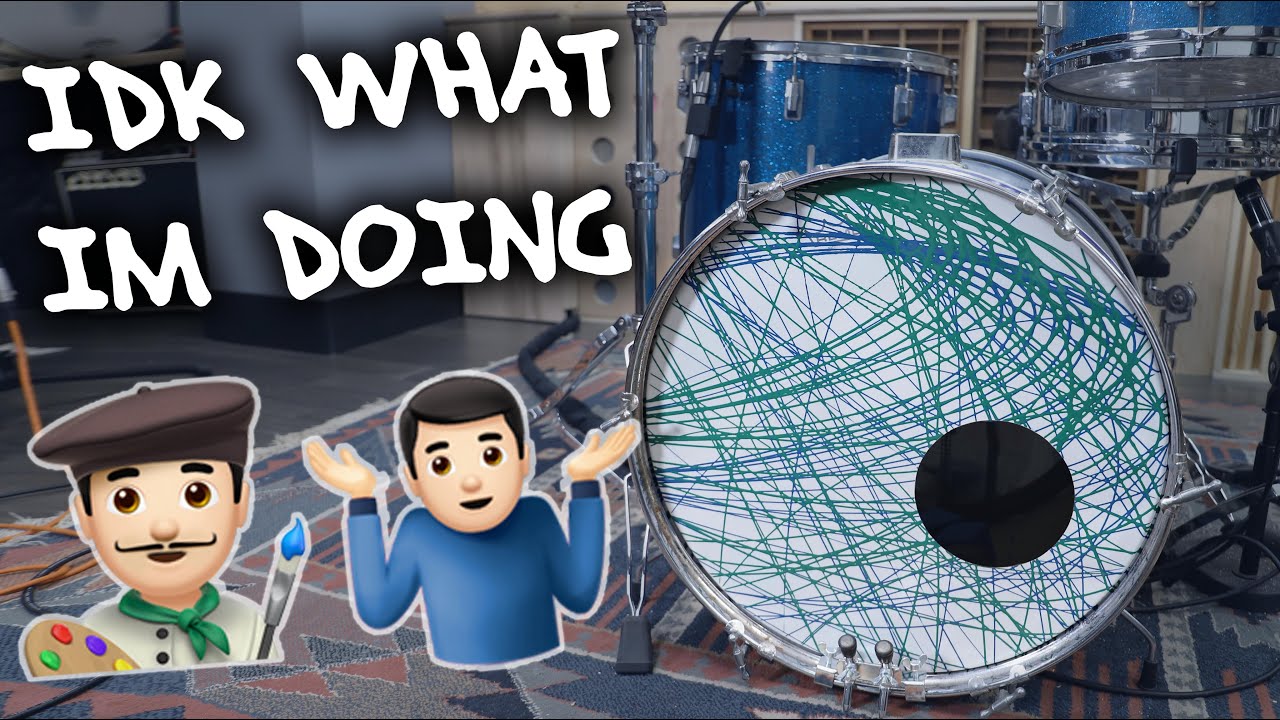 Pendulum Painting My Bass Drum Head