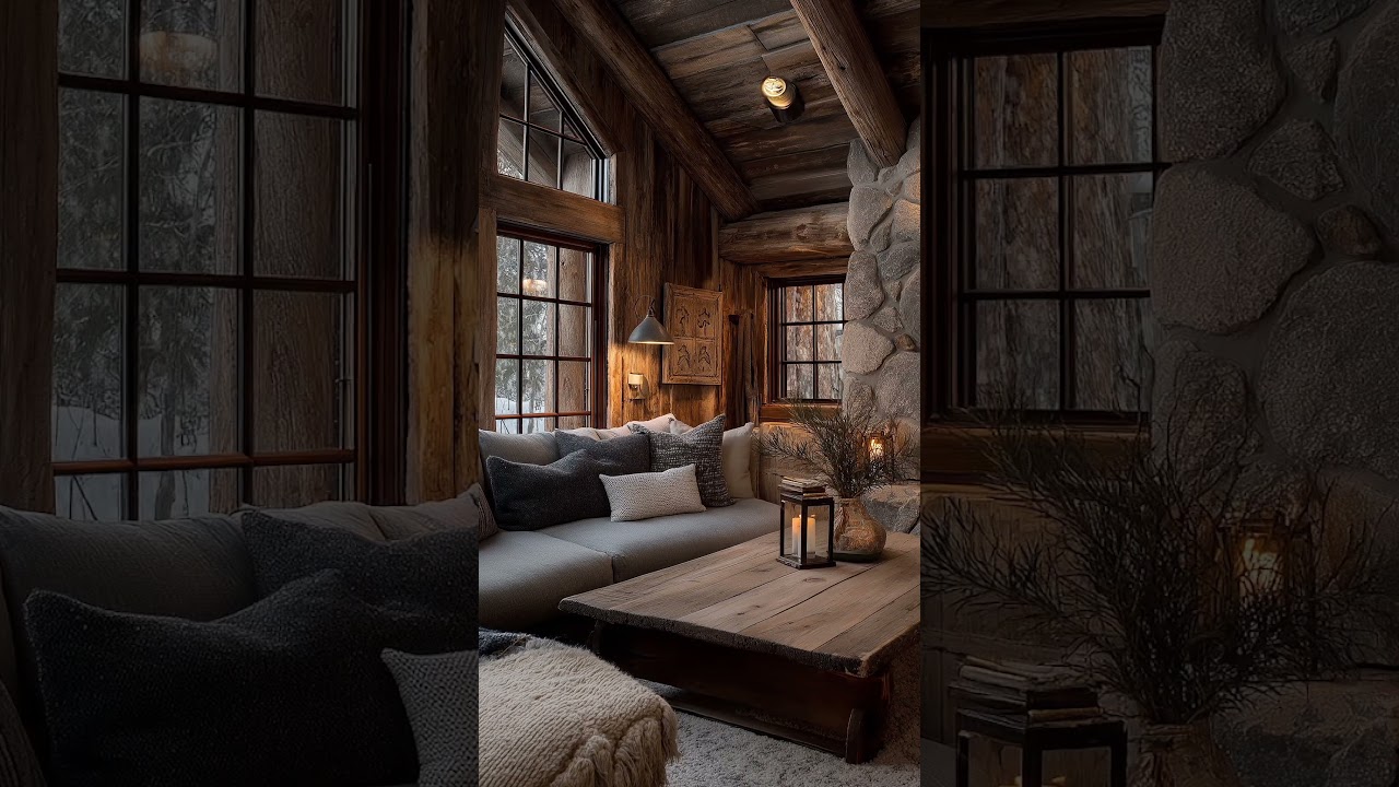 🔥 Dreamy Winter Cabin Vibes &ndash; Inspired by Montana's Snow-Covered Wilderness ❄️🏔️ #CabinWoven