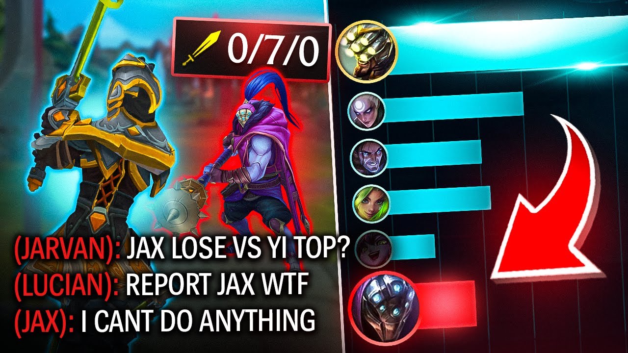 HE PICKED JAX TO COUNTER MASTER YI TOP... BIG MISTAKE