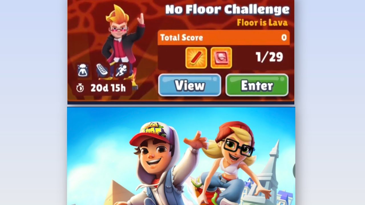 No Floor Challenge Floor Is Lava Stage 1 Complete _Subway Surf