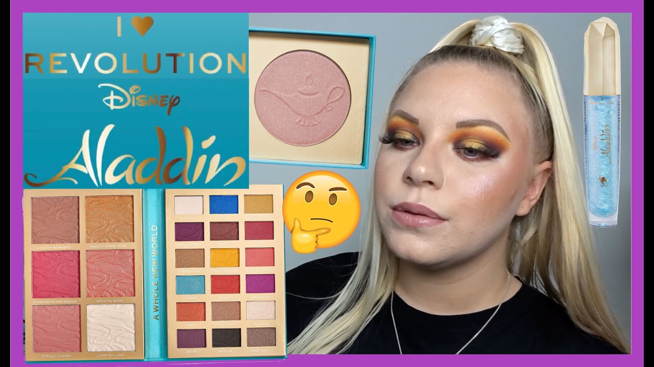 I HEART REVOLUTION X DISNEY ALADDIN COLLECTION REVIEW 🧞‍♂️ | makeupwithalixkate