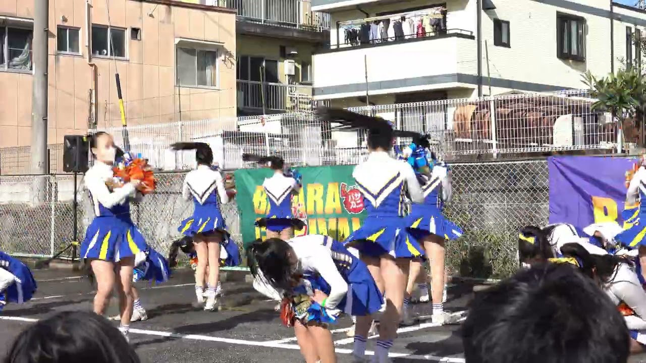 中京高校チアリーダー  瑞浪バサラカーニバル 2022 浪花駐車場会場 左側方面固定視点