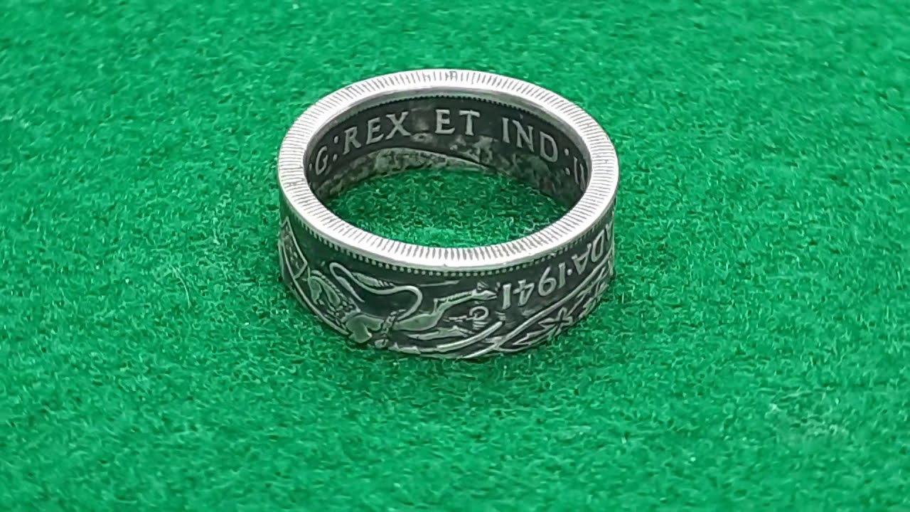 1941 Canadian 50 cent coin ring