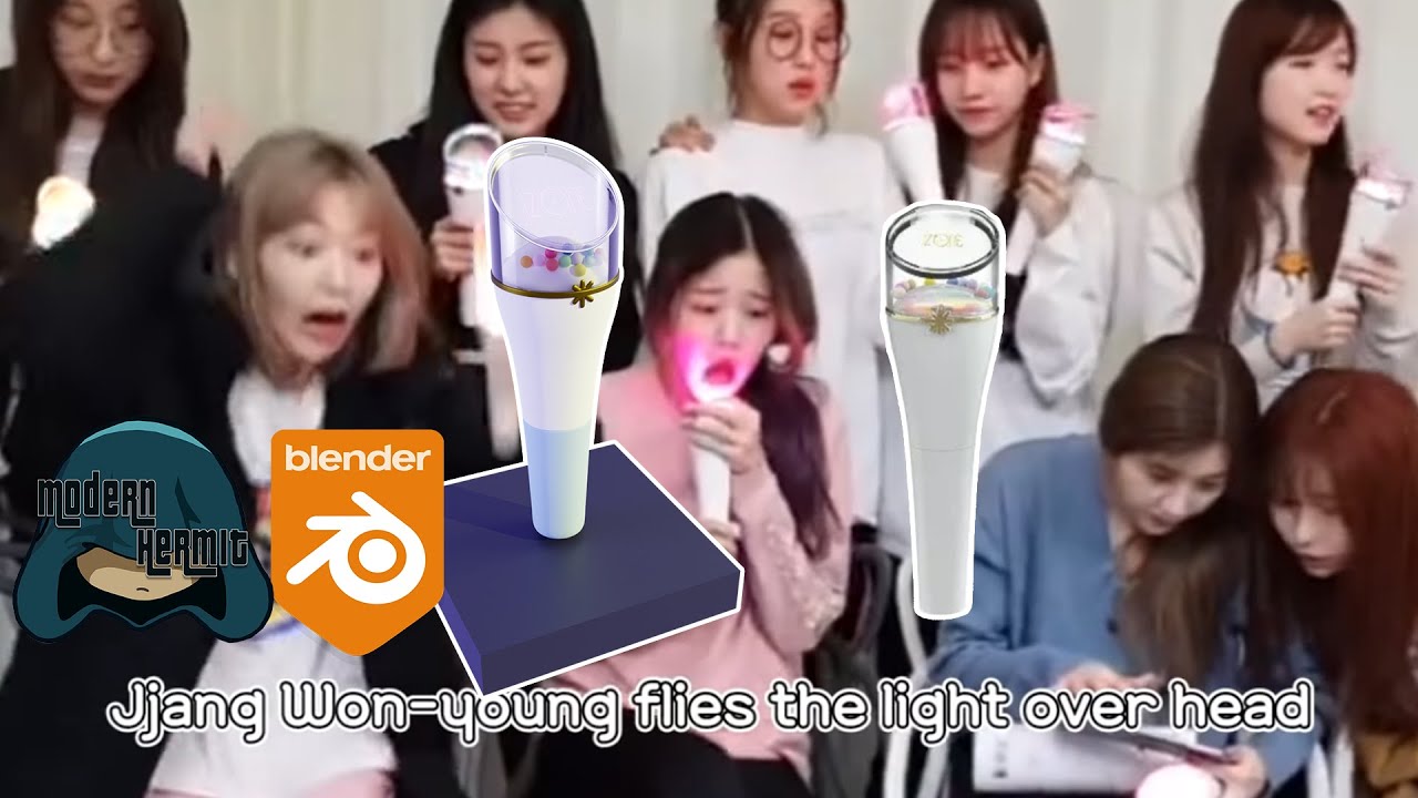 IZONE Light Stick made in Blender TimeLapse Reupload