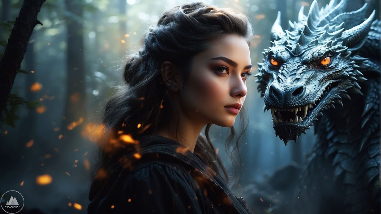 Epic Fantasy Music | Female Wizard and Dragon in Fairy Forest