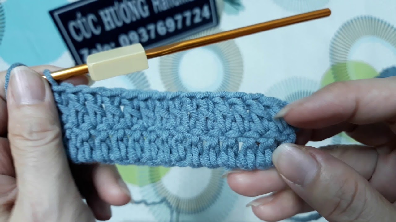 Hướng dẫn chi tiết móc mũi móc kép và cách tăng giảm mũi.