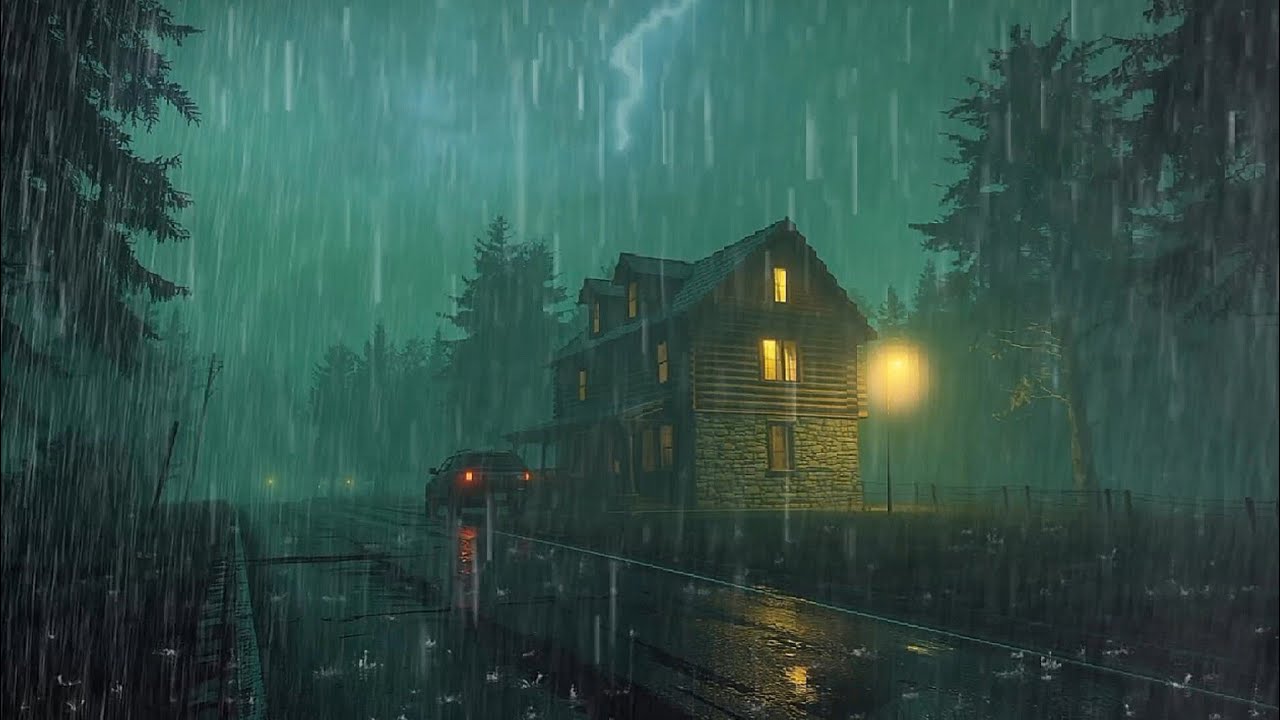 Heavy Rain Sounds to Stop Overthinking (No Ads) | Sounds for deep sleep, focus study,