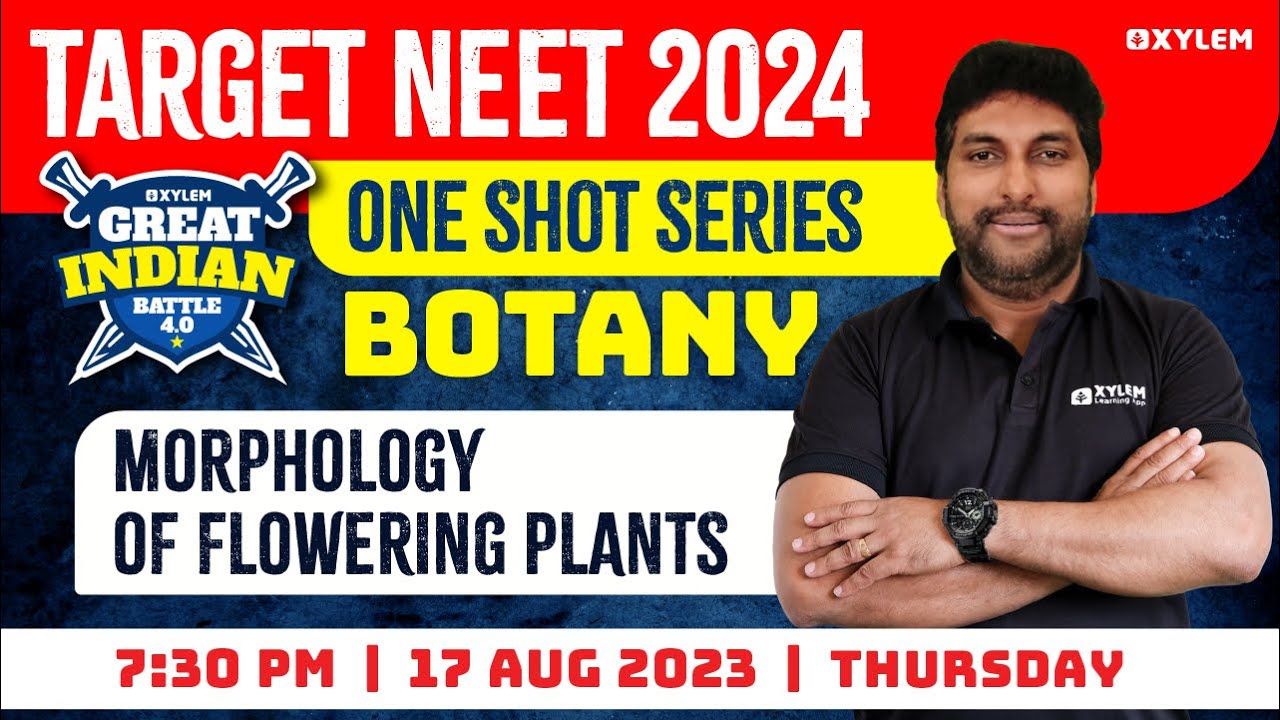 Target NEET 2024 | One Shot Series | Botany | Morphology Of Flowering Plants | Xylem NEET