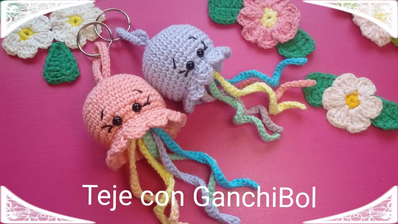 Llaverito Medusa // Teje con GanchiBol un mini amigurumi