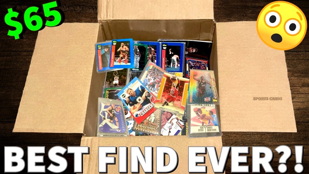 THE CRAZIEST GOODWILL FIND EVER IN THIS BOX OF SPORTS CARDS?!