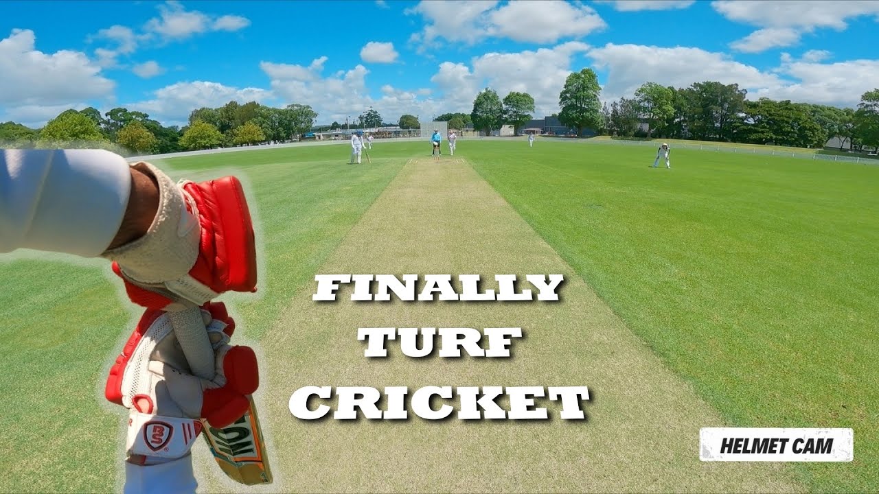 How much I SCORED in TURF Cricket? | Gopro Cricket Helmet Cam