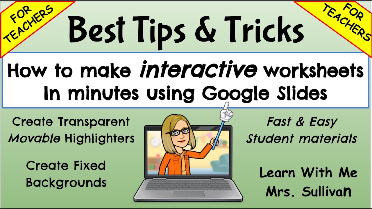 How to make Interactive Worksheets in minutes using google Slides: A how to video for teachers