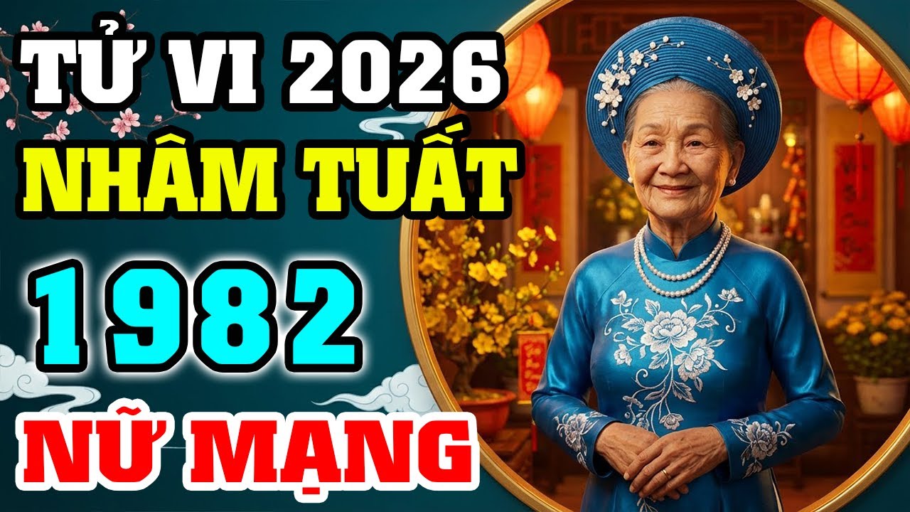 Tử Vi Tuổi Nhâm Tuất 1982 Nữ Mạng Năm 2026: Sao Thủy Diệu Mang Lại Tài Lộc Gì?