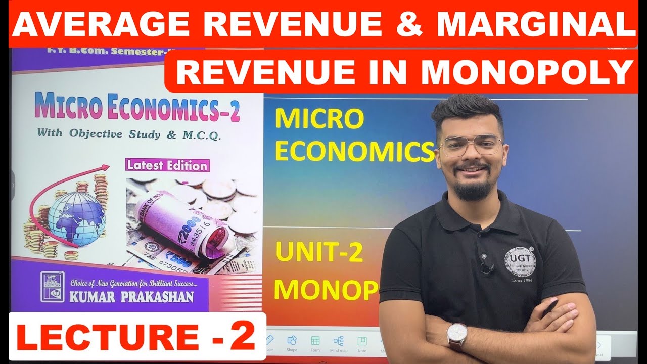 Average Revenue and Marginal Revenue of Monopoly | Economics | Lecture-2 | UGT