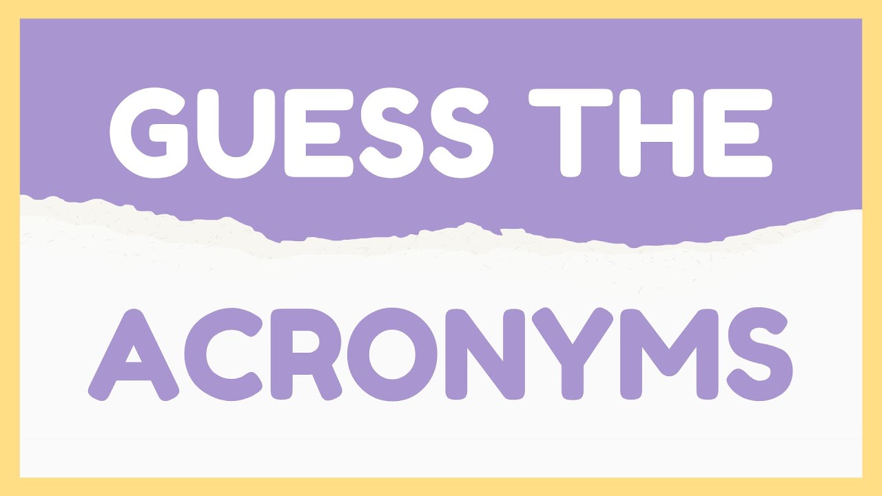 Guess the Acronym 🤔 | Fun Office & Classroom Icebreaker Game