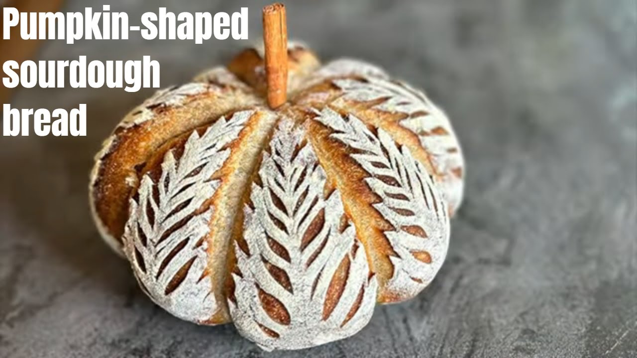 Halloween: How to make and score a Pumpkin Shaped Sourdough Bread 🍞