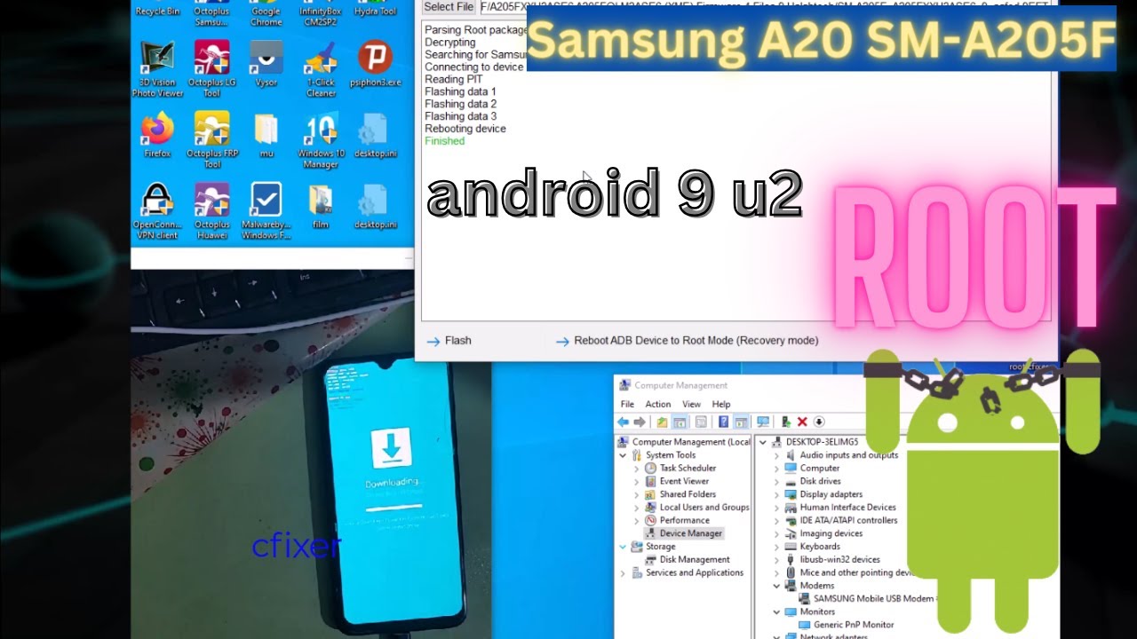 Samsung A20 SM-A205F Root Android 9 u2