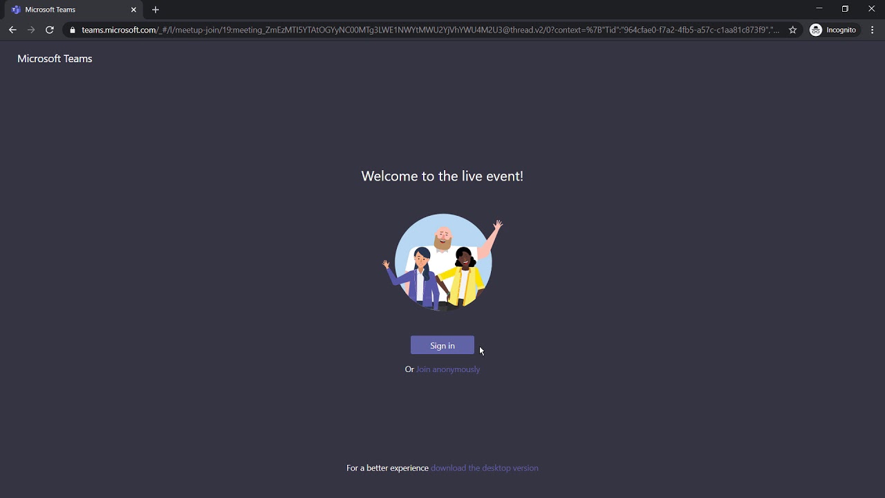 Microsoft Teams: Live Events as an Attendee