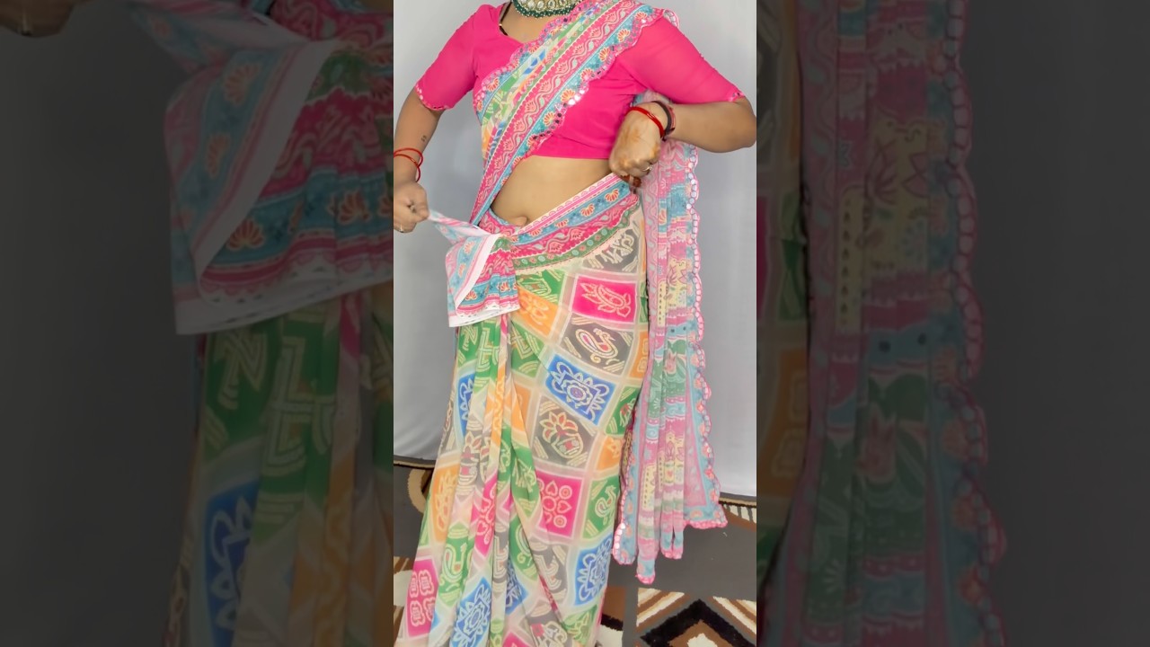 Comfortable silk saree draping Summer special/how to make perfect side pleats #saree#drape#fashion