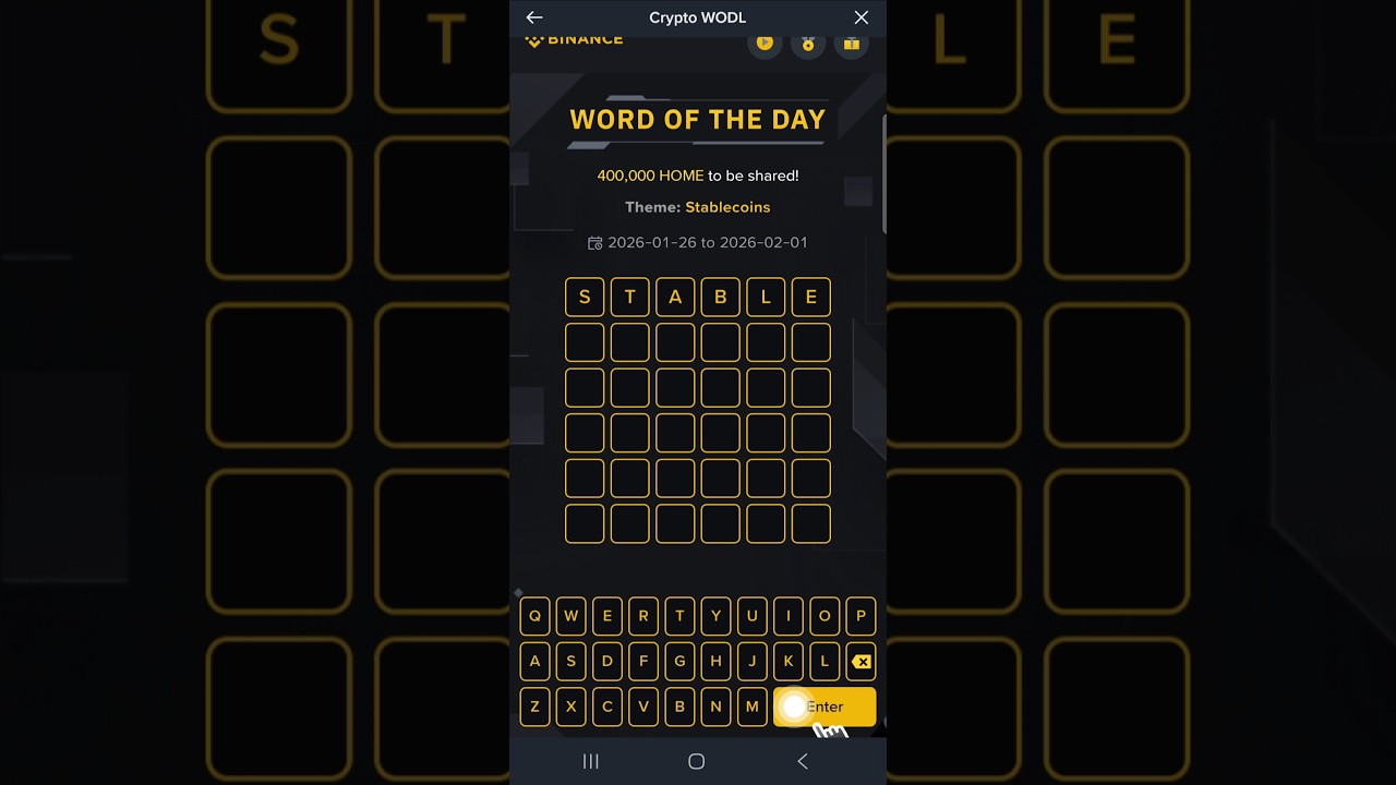 Binance Crypto WODL Answer Today | Word Of The Day | Stablecoins Theme