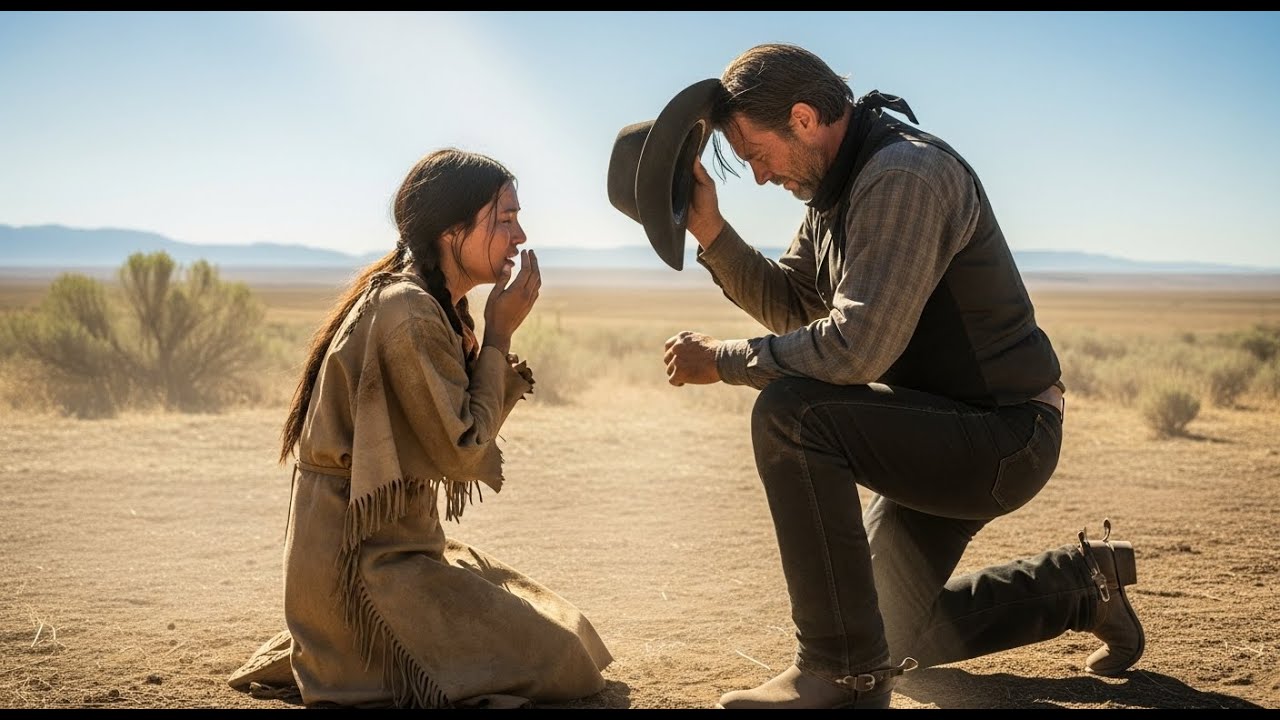 „Modlím se, abych zapomněla tvou tvář,“ zašeptala Komančka — kovboj si sundal klobouk… a poklekl.