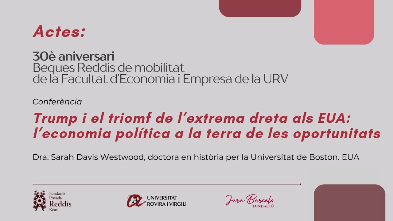 “Trump i el triomf de l’extrema dreta als EUA ” – Conferència de la Dra. Sarah Davis Westwood