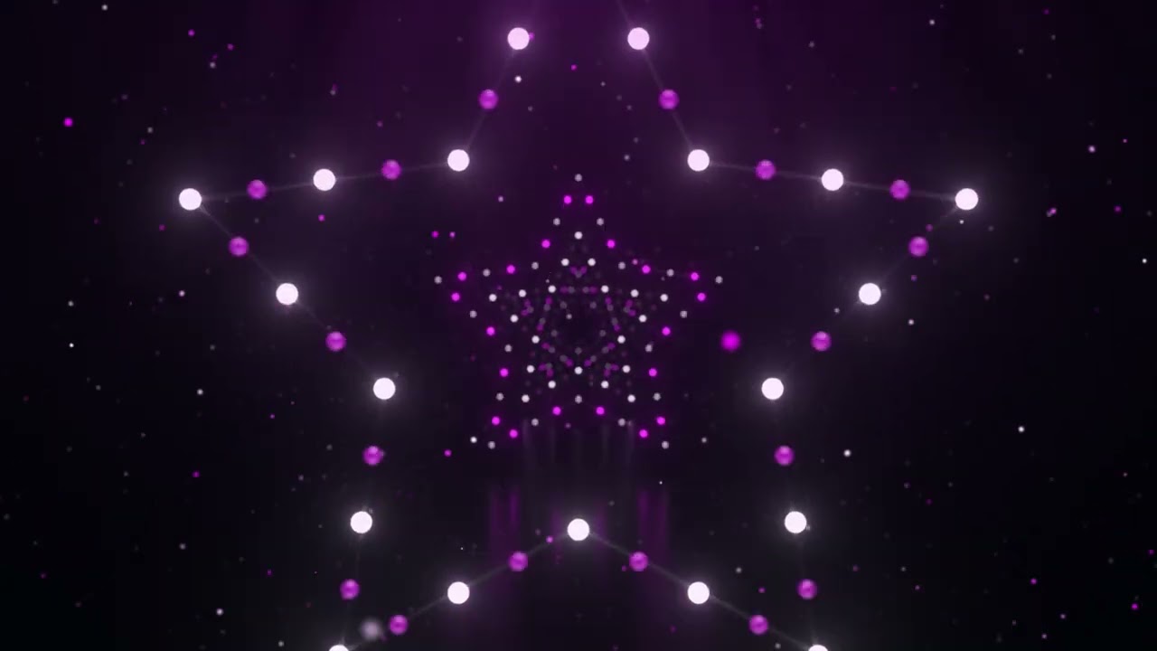 Purple Star Light Loop 4K &ndash; 1 Hour Seamless Visual &ndash; No Sound &ndash; DJ / Party Background