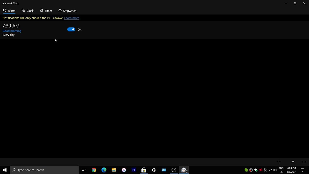 Как установить будильники (обычные и побудительные) в Windows 10