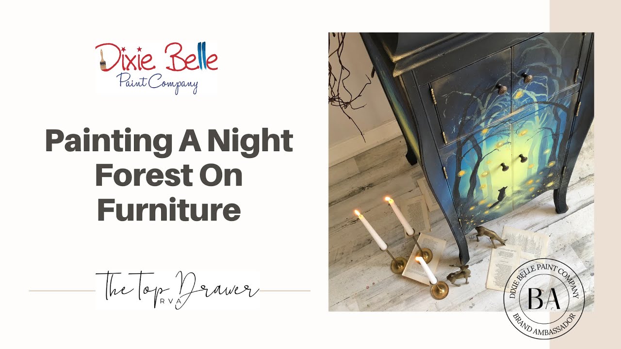 How To Paint A Glowing Night Scene On Furniture!