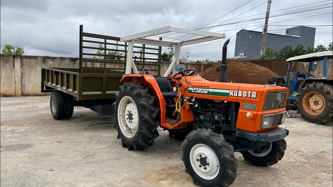 Tét và kiểm tra kubota 3202 kèm móc. Chuẩn bị giao
