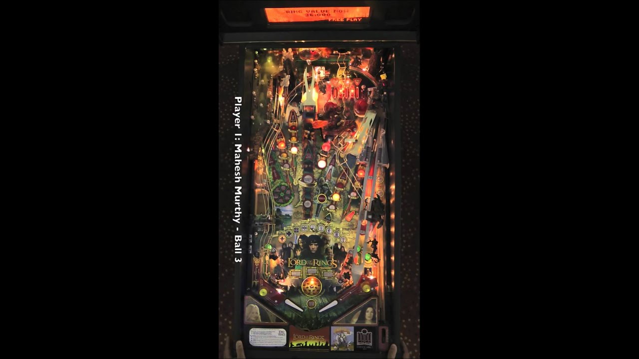 LORD OF THE RINGS pinball table (Stern 2003) - Pinburgh 2012 B Division Final (Game 1)